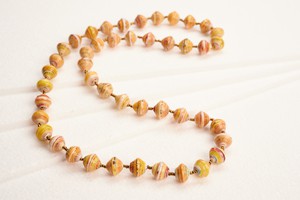 Long necklace with paper beads "Acholi Coco" from PEARLS OF AFRICA