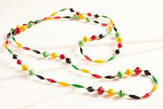 Long reggae necklace made of paper beads via PEARLS OF AFRICA