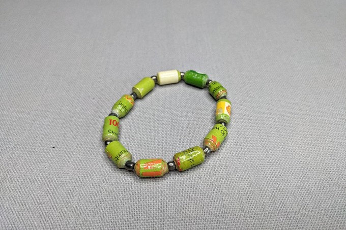 Bracelet made of cylindrical paper beads "Kribi" from PEARLS OF AFRICA