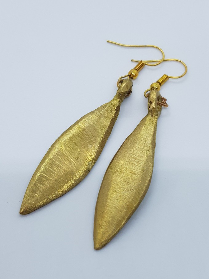 Noble pearl earrings made of glass, stone, brass "Happy Marrakech" from PEARLS OF AFRICA