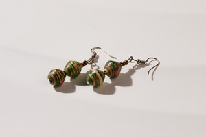 Earrings with two paper beads "Happy Africa" from PEARLS OF AFRICA