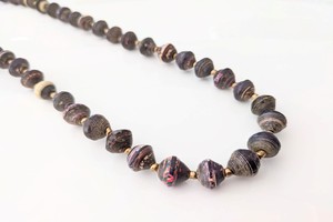 Short necklace with paper beads "Banda" - Also suitable for children from PEARLS OF AFRICA