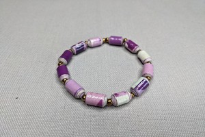 Bracelet made of cylindrical paper beads "Kribi" from PEARLS OF AFRICA