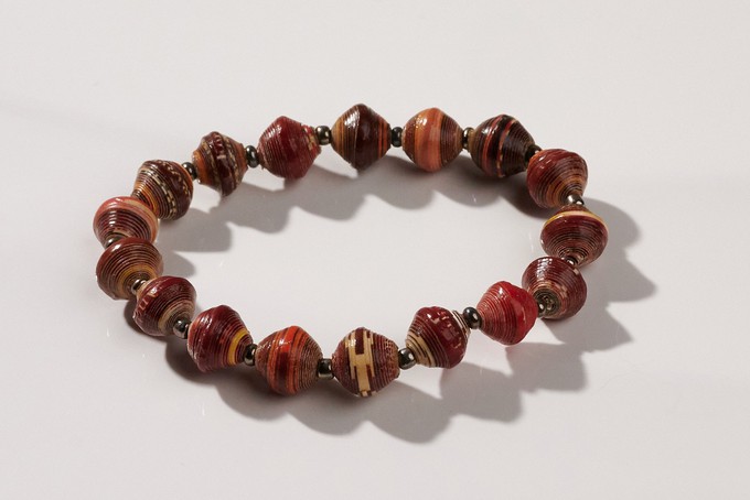 Paper bead bracelet "Africa 1 Row" from PEARLS OF AFRICA