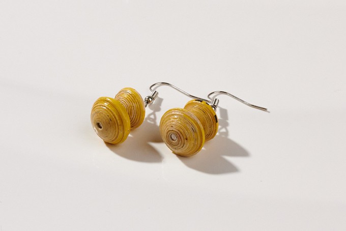 Earrings with two paper beads "Happy Africa" from PEARLS OF AFRICA