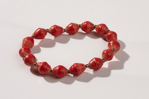 Paper bead bracelet "Africa 1 Row" from PEARLS OF AFRICA