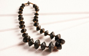 Elegant necklace with paper beads "Jarara" from PEARLS OF AFRICA