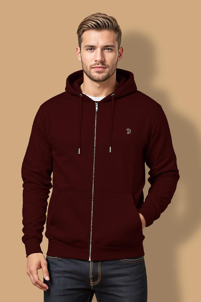 Printed P Zip-Up Hoodie from Pitod