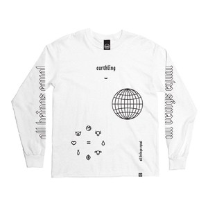 Earthling Long Sleeve - White from Plant Faced Clothing