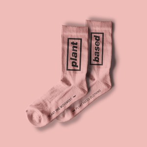 Plant Based Plates - ORGANIC Socks - Pink from Plant Faced Clothing