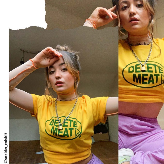 Delete Meat - Spectra Yellow T-Shirt from Plant Faced Clothing