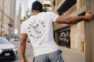 Kale 'Em With Kindness - White T-Shirt from Plant Faced Clothing