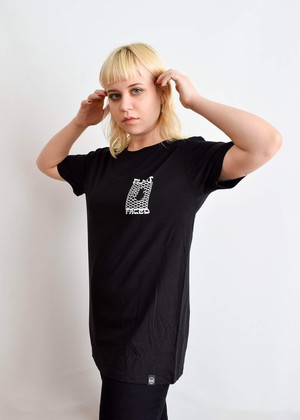 Make The Connection Double Tee - Black from Plant Faced Clothing