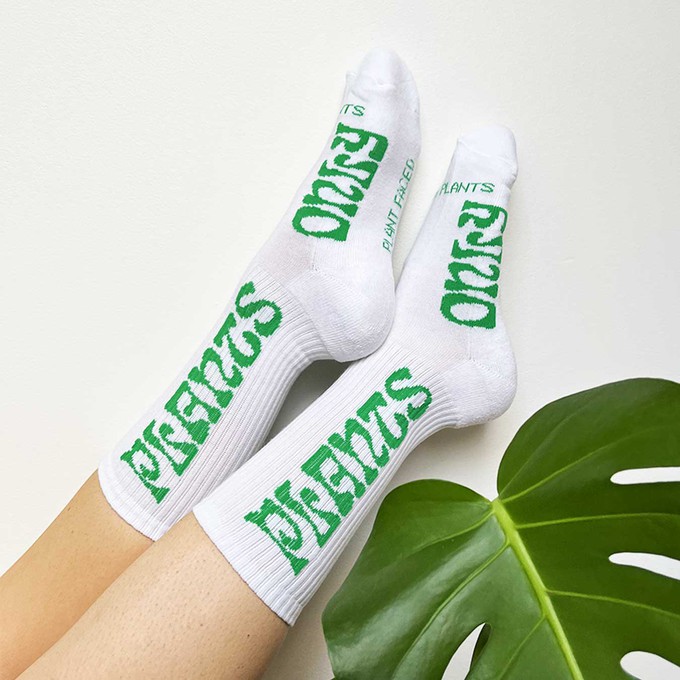 Only Plants - Eco Socks - White from Plant Faced Clothing