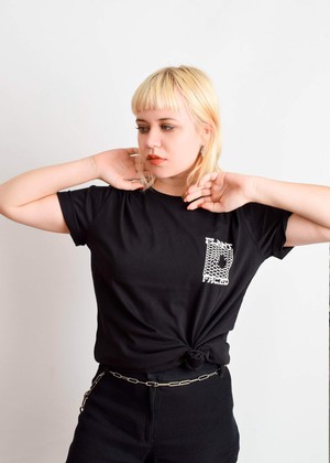 Make The Connection Double Tee - Black from Plant Faced Clothing