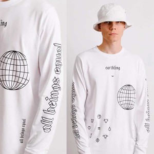 Earthling Long Sleeve - White from Plant Faced Clothing