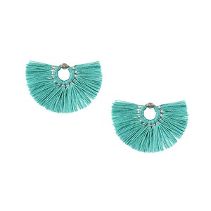 Fan Earrings Turquoise - Beautiful, Handmade and Fairtrade from Quetzal Artisan