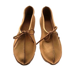 Ballerina Brown Moosehide - Hiawatha Slippers - Soft & Supple from Quetzal Artisan