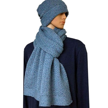 Scarf and Hat Sea Foam - For Men - Fashionable and Warm from Quetzal Artisan