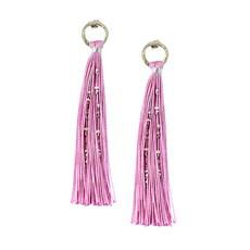 Tassel Earrings Lavender - Handmade - Beautiful and Fair via Quetzal Artisan