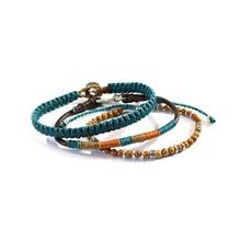 Bracelet Turquoise Brown - For Men - Handmade and Fairtrade via Quetzal Artisan