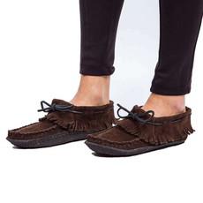 Suede Moccasins Brown - Outdoors - Traditional Women Shoes via Quetzal Artisan