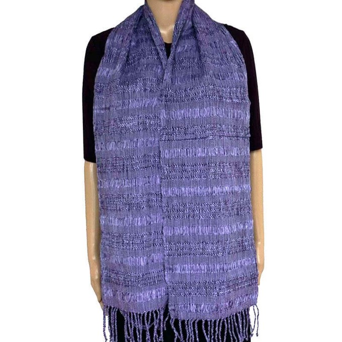 Scarf Lilac - Natural dyes - Handwoven - Ecofriendly & Fair from Quetzal Artisan