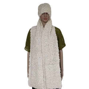 Scarf and Hat Boucle Natural - Handmade, Stylish and Warm from Quetzal Artisan