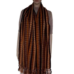 Scarf with Fringes Terracotta - Handwoven - Beautiful & Fair from Quetzal Artisan