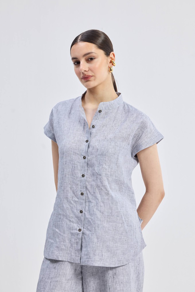 Relaxed-fit Shirt in Linen Stripes from Reistor