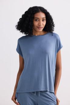 Relaxed Tee in Blue via Reistor