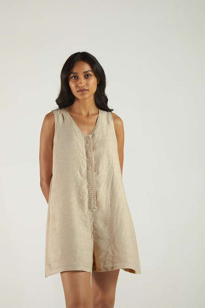 Romp and Play Romper In Sand Beige from Reistor