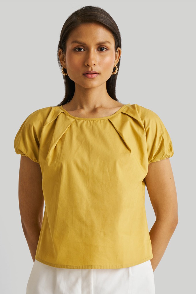 Balloon Sleeve Top in Mustard from Reistor