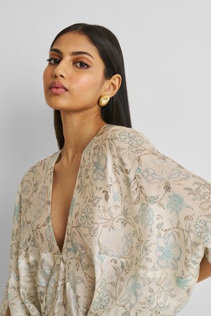 Silky Kaftan Dress in Blue Florals from Reistor