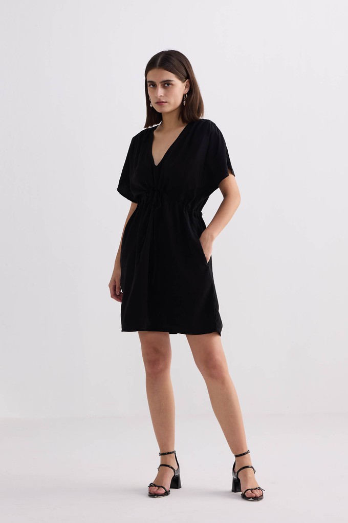 Short gathered Dress in Black from Reistor