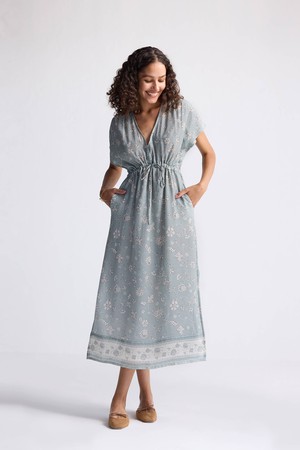 Gathered Maxi Dress in Sage Green from Reistor