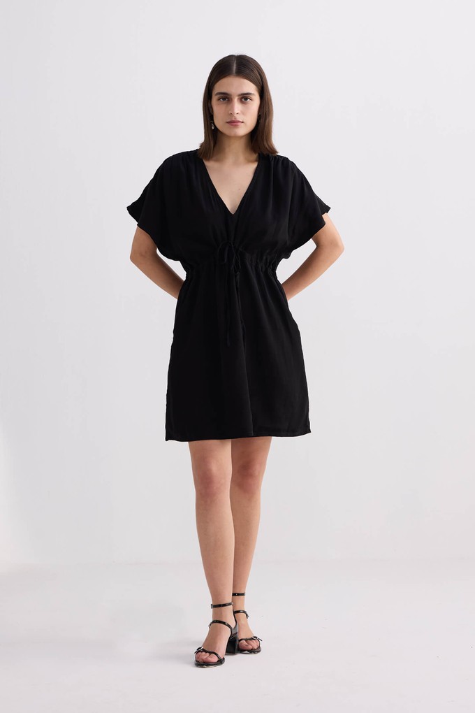 Short gathered Dress in Black from Reistor