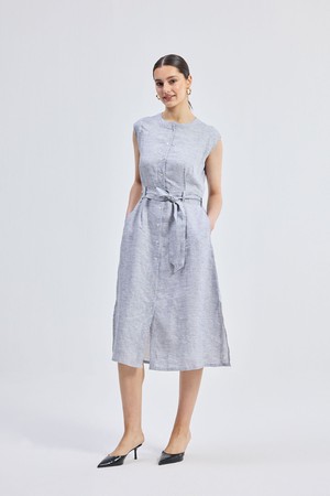 Back Cut Out Linen Dress from Reistor