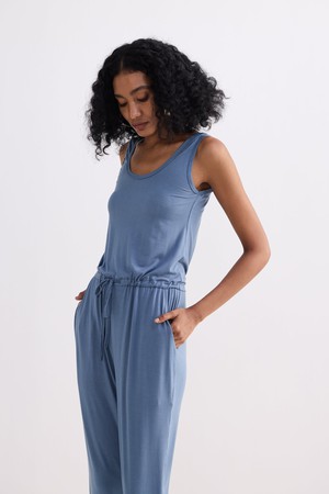 Relaxed Drawstring Jumpsuit in Blue from Reistor