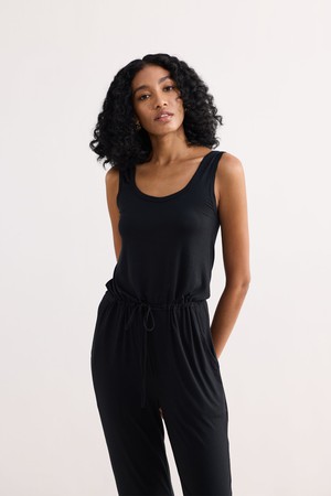 Relaxed Drawstring Jumpsuit in Black from Reistor