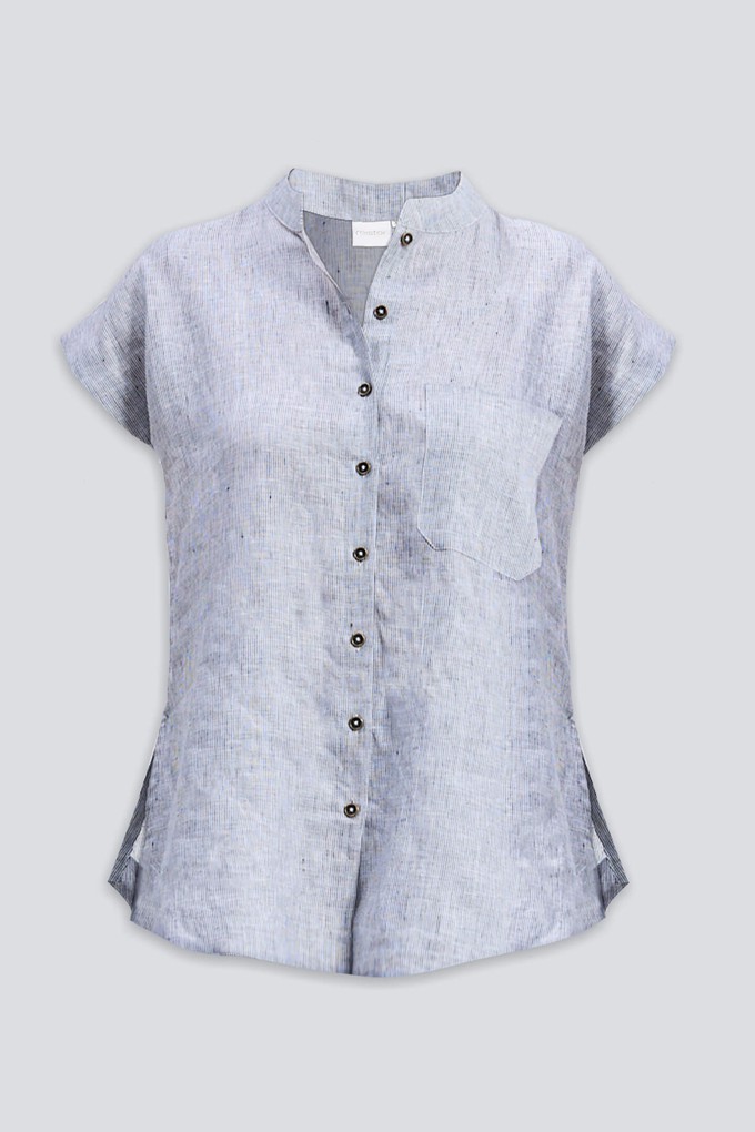 Relaxed-fit Shirt in Linen Stripes from Reistor