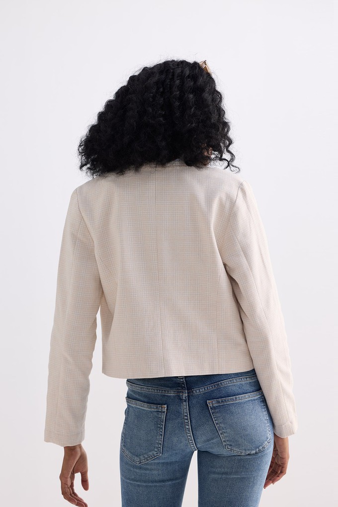 Lady Jacket in Cream Cotton Tweed from Reistor