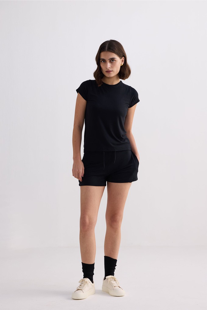 Essential Short Sleeve Tee Set in Black from Reistor