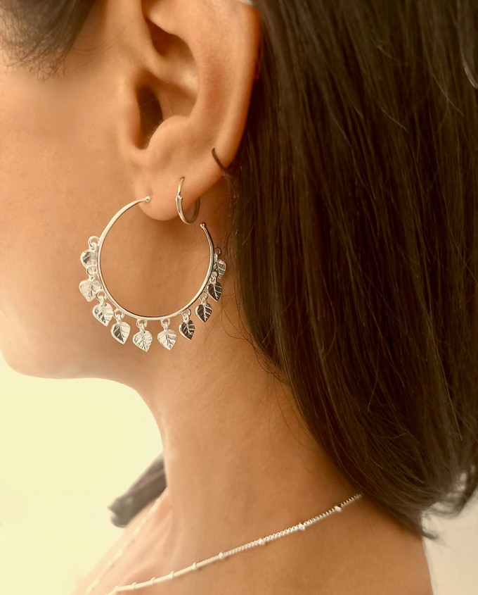 Peepal Leaf Hoops from Rize