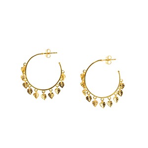 Peepal Leaf Hoops from Rize