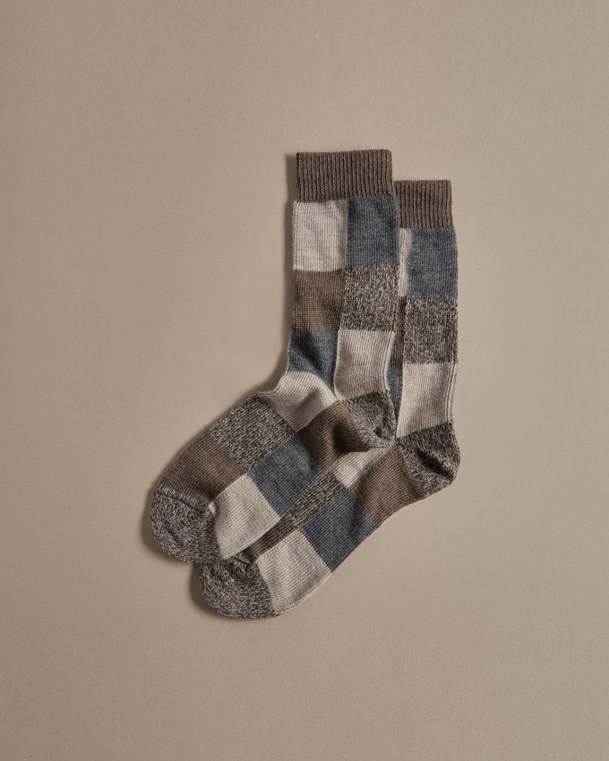 Fine Merino Wool Socks | Earth Patchwork from ROVE