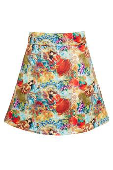 Printed Mini Skirt via Sarvin