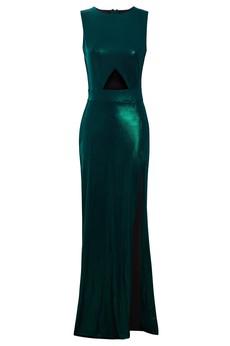 Green Cut Out Side Dress via Sarvin