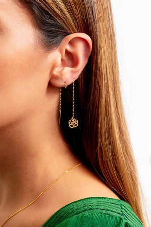 Gold Thread Through Earrings from Sarvin