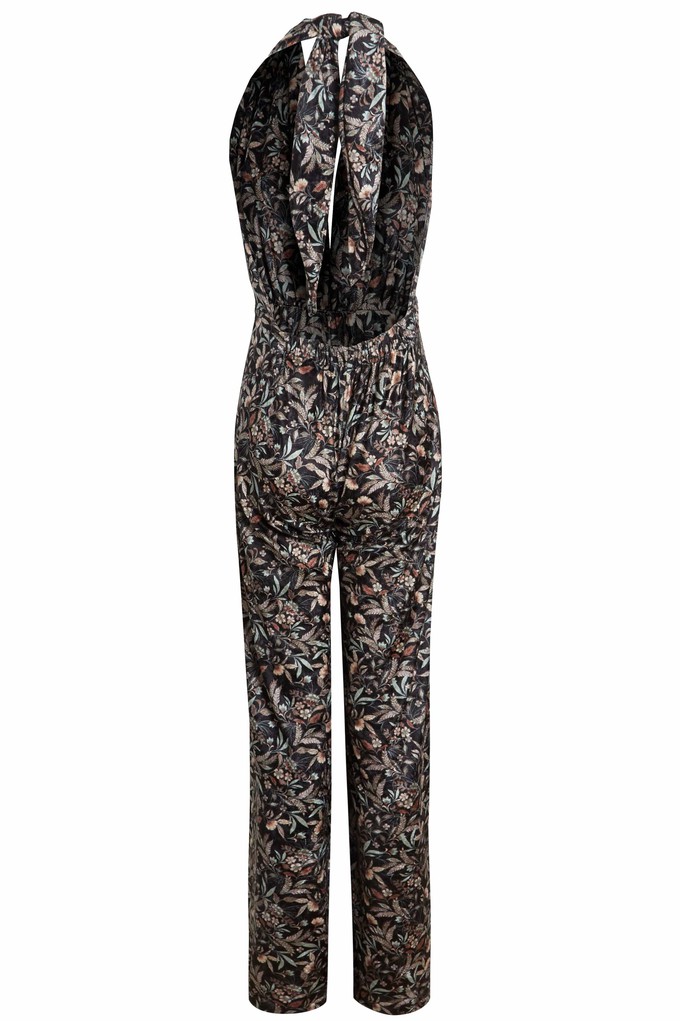 Floral Velvet Backless Jumpsuit from Sarvin